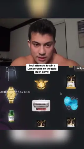 Togi attempts to win a Lamborghini on the gold pack game #kickstreaming #togi 
