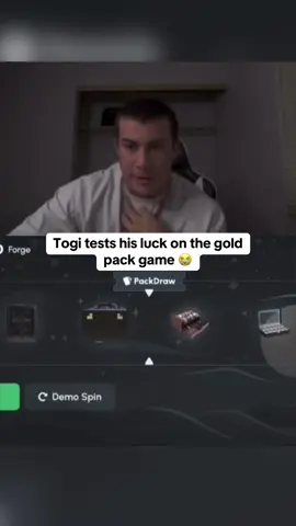 Togi tests his luck on the gold pack game 😭 #kickstreaming #togi 
