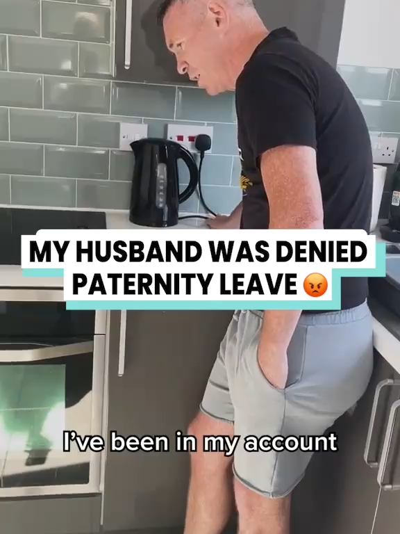 He needs to stay home and take care of me! 🥺 #paternity #paternityleave #pregnancy #newdad