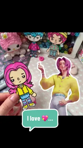 K Pop Demon Hunters Characters Toca Boca Paper Doll #tocaboca #paperdoll #sajaboys #kpopdemonhunters #huntrix 