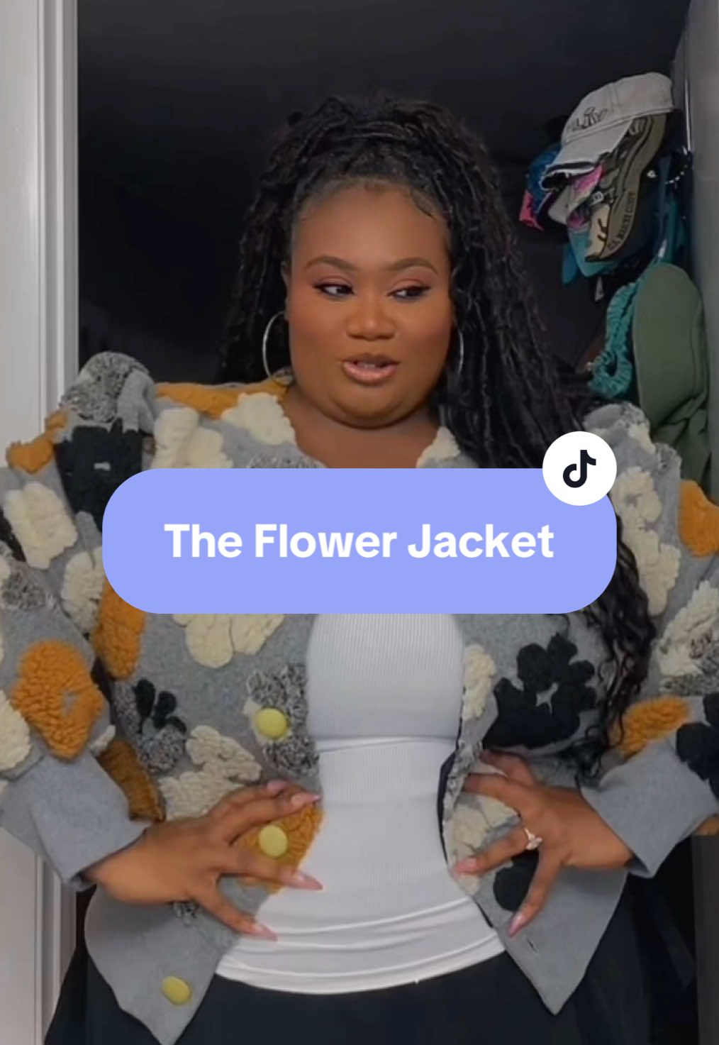 I got the viral jacket 🧥 and keys just say IT ATE! It’s so cute and will transition well through the seasons because I was HOTT after this lol 😂  #tiktokshopfinds #plussizefashion #plusizeOOTD 