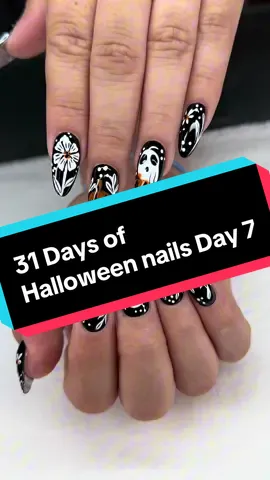 31 Days of Halloween nails Day 7 #nailsartvideos #halloweennails #nailart #nailinspo #almondnails #uñas #cutenails #ghostnails #ghostnails👻 