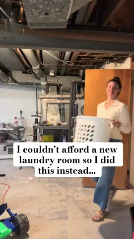 I still can't believe this transformation 🤭  And it was less than $1,000! 6 months in and I still love doing my laundry in this new space. It's life changing!  #beforeandafter #diylaundryroom #transformation #womenwhodiy