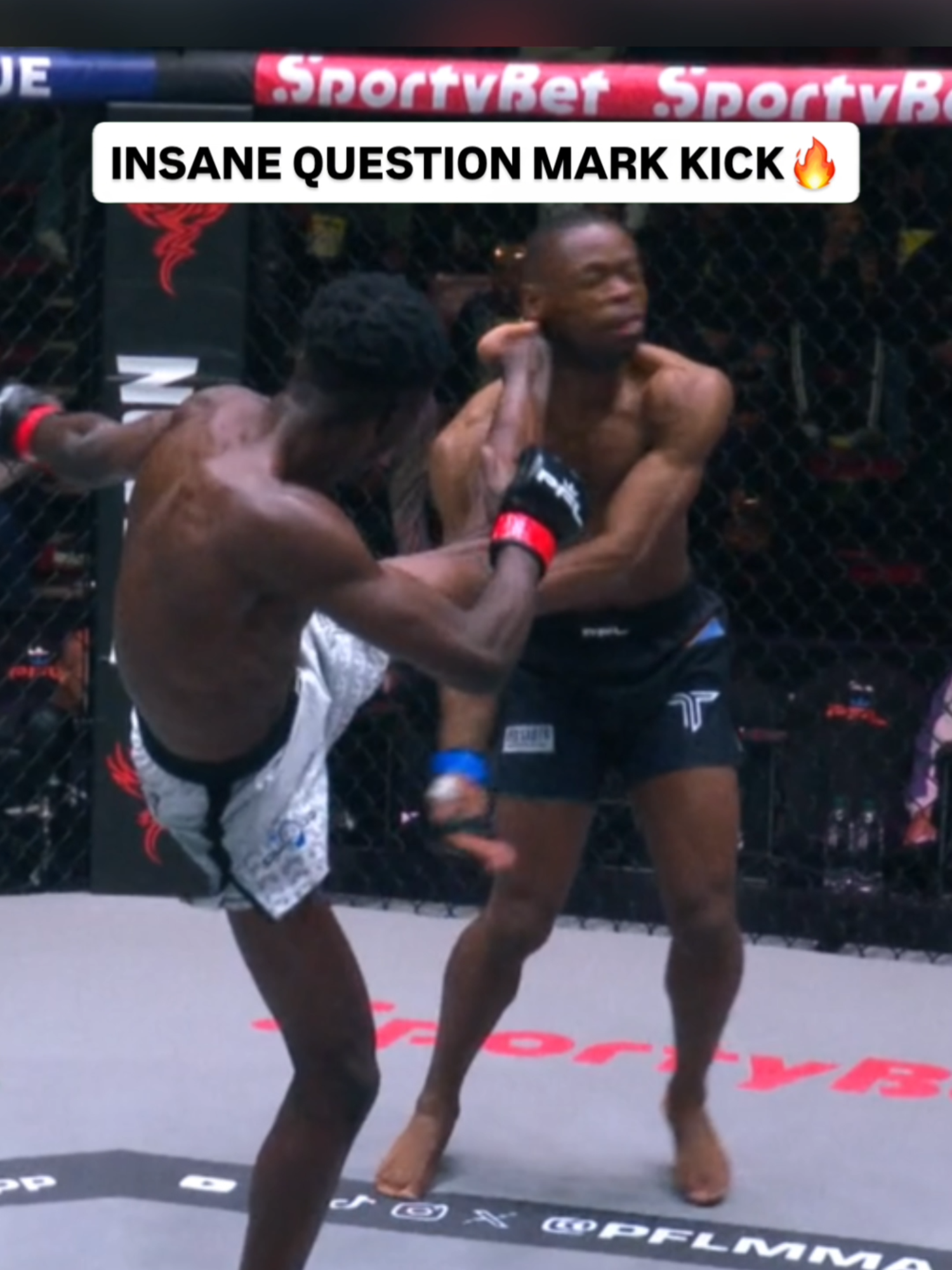 That question mark kick though 👀💥 Abdoul Razac Sankara is back in the PFL Africa Rwanda main event! #PFL #PFLAfrica #sports #highlight #ko #knockout #MMA #Fighter