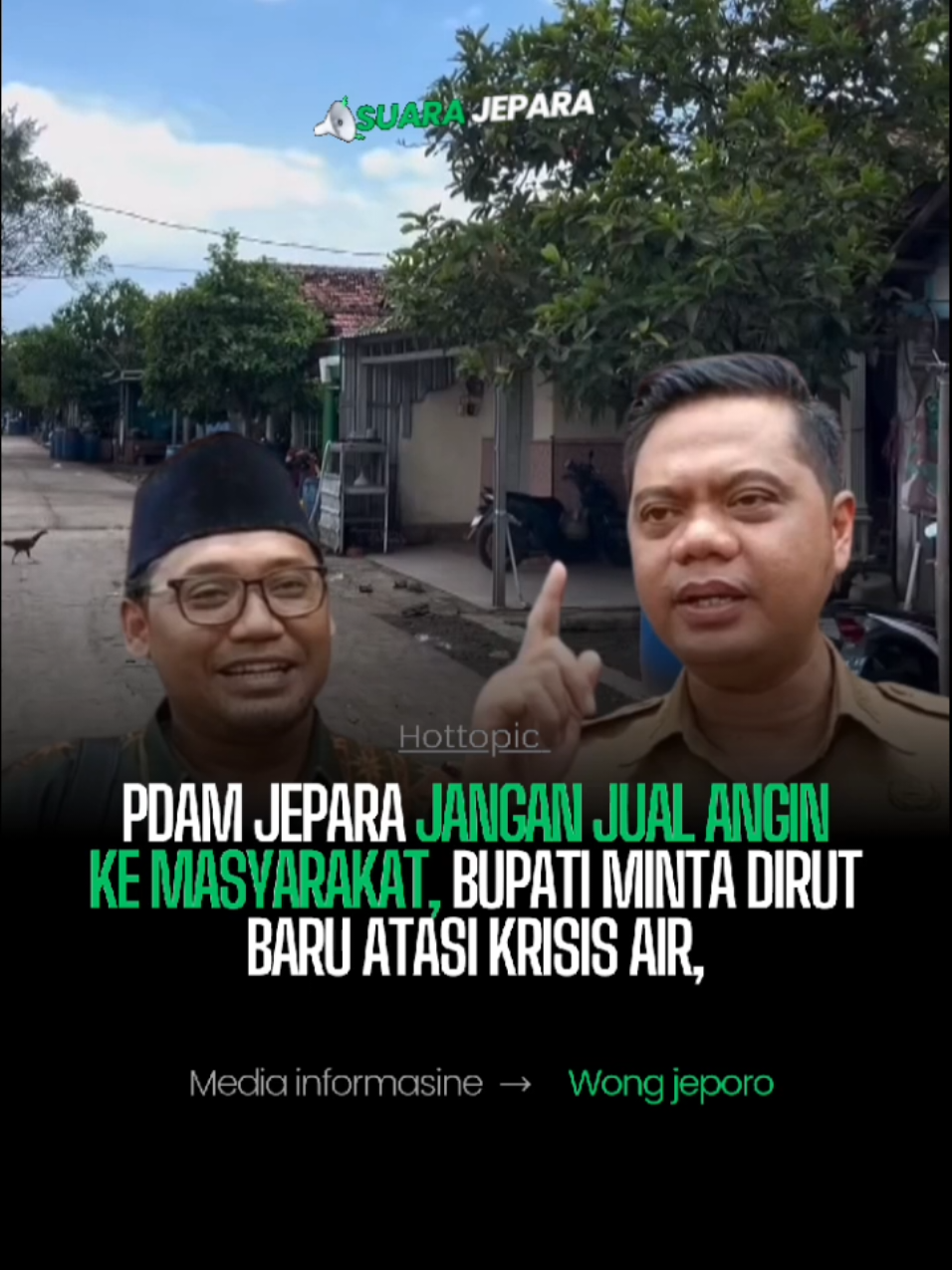 Bupati Jepara Witiarso Utomo meminta agar PDAM Jepara membenahi pelayanan dengan tidak menjual angin kepada pelanggan. Kepada dirut baru, Wiwit berharap agar air mengalir lancar kepada seluruh pelanggan. Dia tak ingin ada lagi keluhan dari pelanggan karena airnya mampet #suarajepara #jepara 
