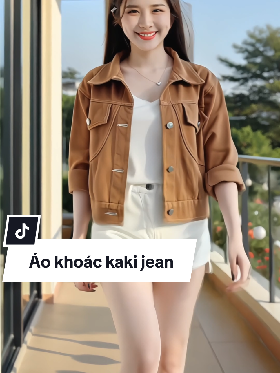 Áo khoác kaki jean nữ cổ bẻ túi nắp trơn xinh xắn cá tính #aokhoacjeannu #aokhoackaki #aokhoacnu #aokhoacjeanxinh #xuhuong 