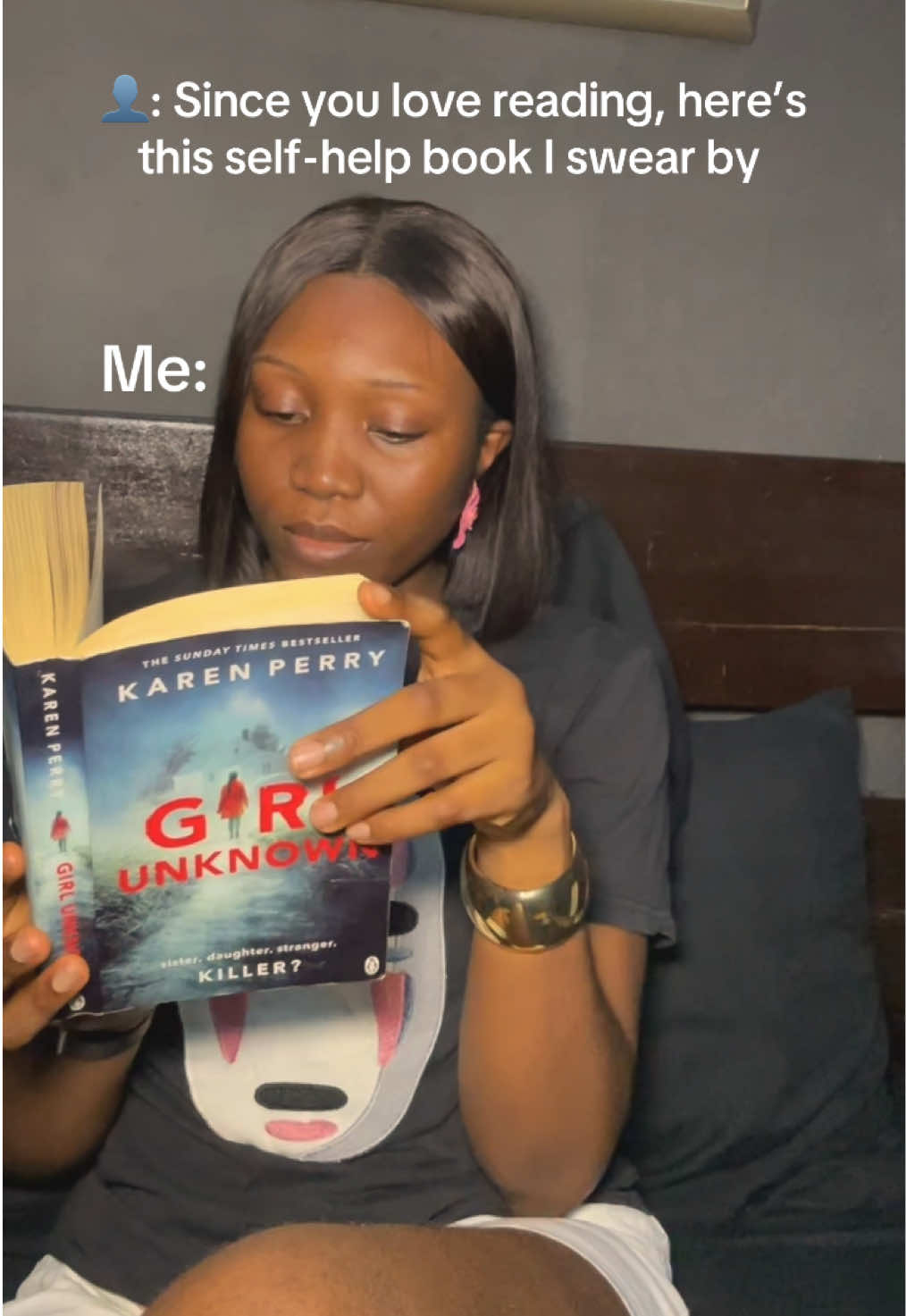 Non fiction generally does nothing for me, fiction on the other hand… chef’s kiss💋 #selfhelpbooks #nonfictionbooks #fictionbooks #bookhumor #BookTok #bookjokes #bookishbelle 