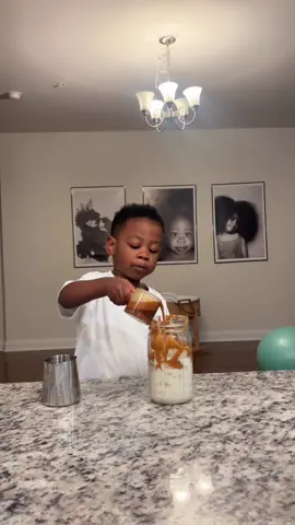If you’re not teaching your kids how to make your coffee order than what are you doing!!?? lol This is my version of Montessori learning. 😂 #Coffee #latte #icedcoffee #barista #baristababy 