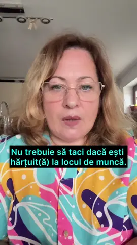 Nu trebuie să taci dacă ești hărțuit(ă) la locul de muncă. Hărțuirea la locul de muncă este interzisă prin lege. Află cum o recunoști, ce drepturi ai și unde poți cere ajutor. Nimeni nu are voie să te umilească la serviciu.  #hartuire #ClaudiaNistor #DrepturileTale #codulmuncii #discriminare  
