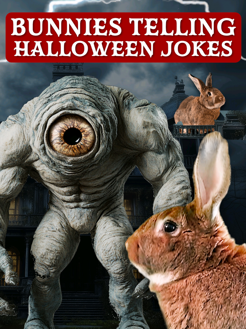 Rabbits telling Halloween Jokes #jokes #dadjokes #comedy #halloween #bunniesoftiktok 
