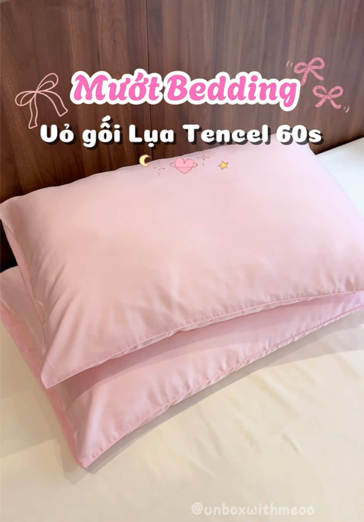 Mềm, mướt, mịn lắm luôn ý 🥹 #muotbedding #vogoi #vogoilua #luatencel #unboxwithmeoo 