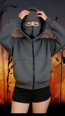 Áo Khoác Hoodie Zip Boxy Balaclava Ninja 2 mü GOPYA, thời trang, chống nắng, chất liệu nỉ bông, form boxy nam nữ đều mặc được, Jacket, Meénwear #aokhoac #aokhoacnamnu #aokhoacni #xuhuong #hottrend 