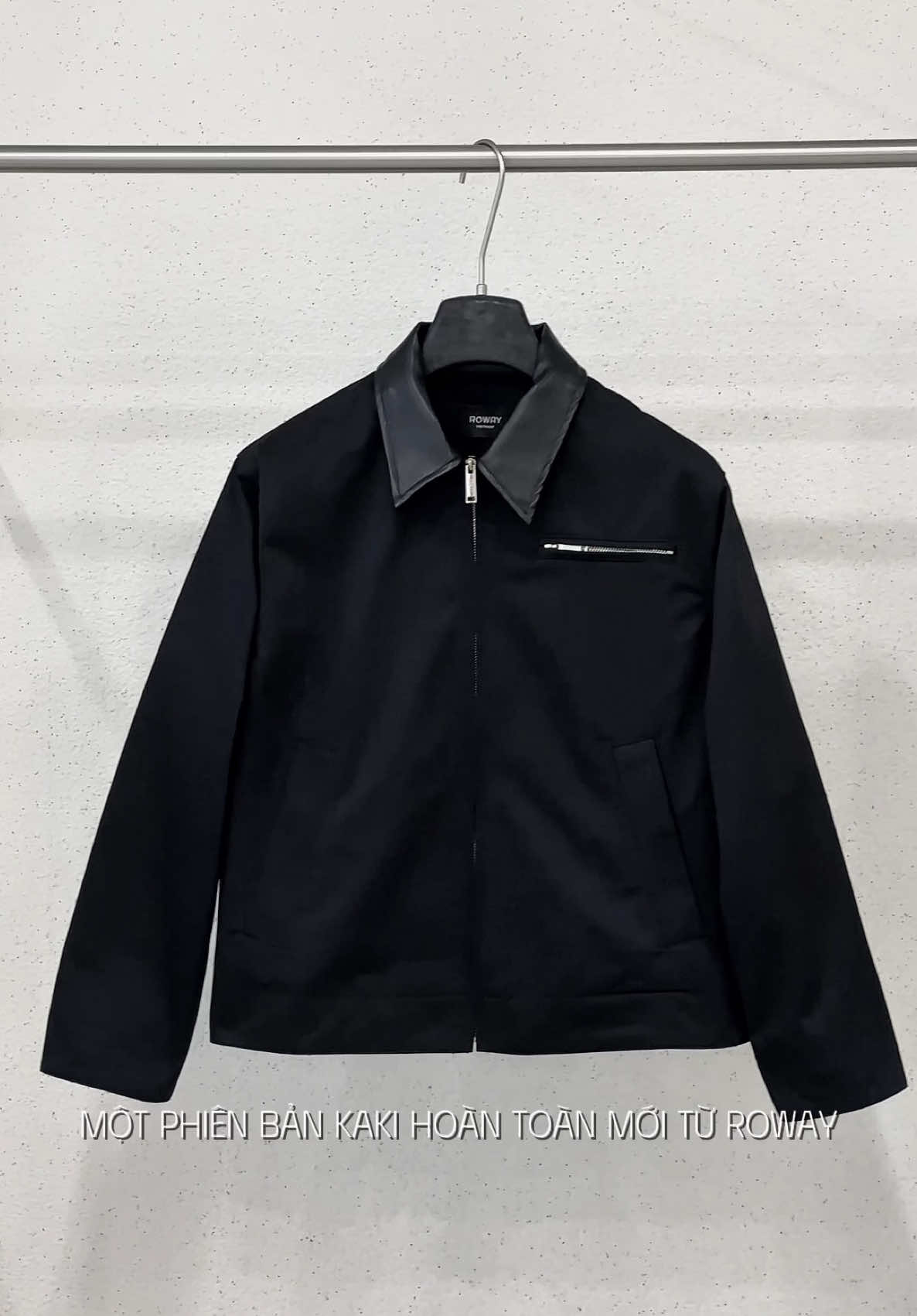 Kaki phối cổ da (NEW ARRIVALS) mời anh em trải nghiệm với giá ưu đãi chỉ 3xxk  #xuhuong #roway #hangmoive 