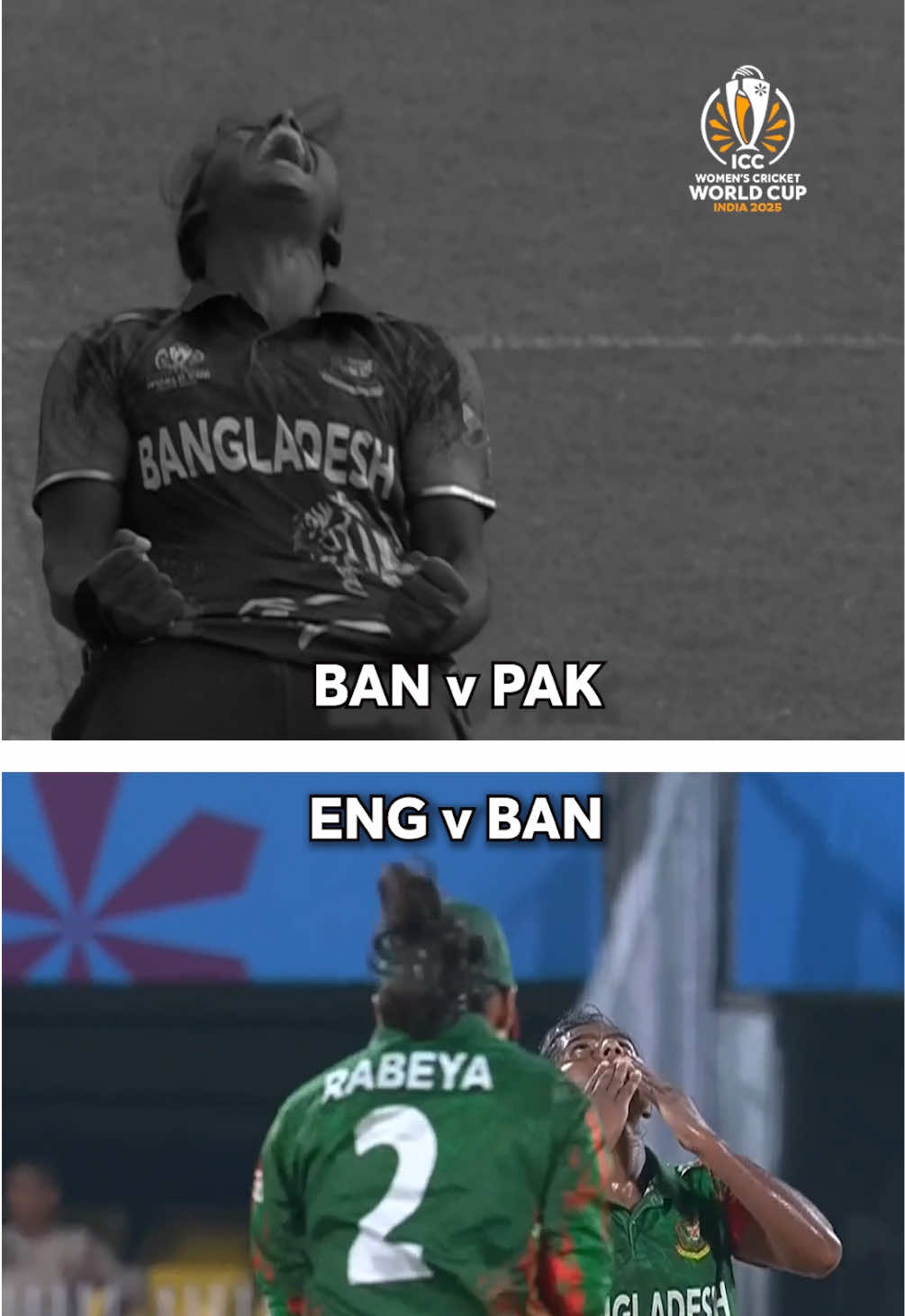 Marufa Akter making first-over pearlers a habit at #CWC25 🫧 Watch her in action, head to link in our bio 📲 #ENGvBAN