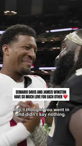 lifelong brothers 🤞 #demariodavis #jameiswinston #nfl #micdup