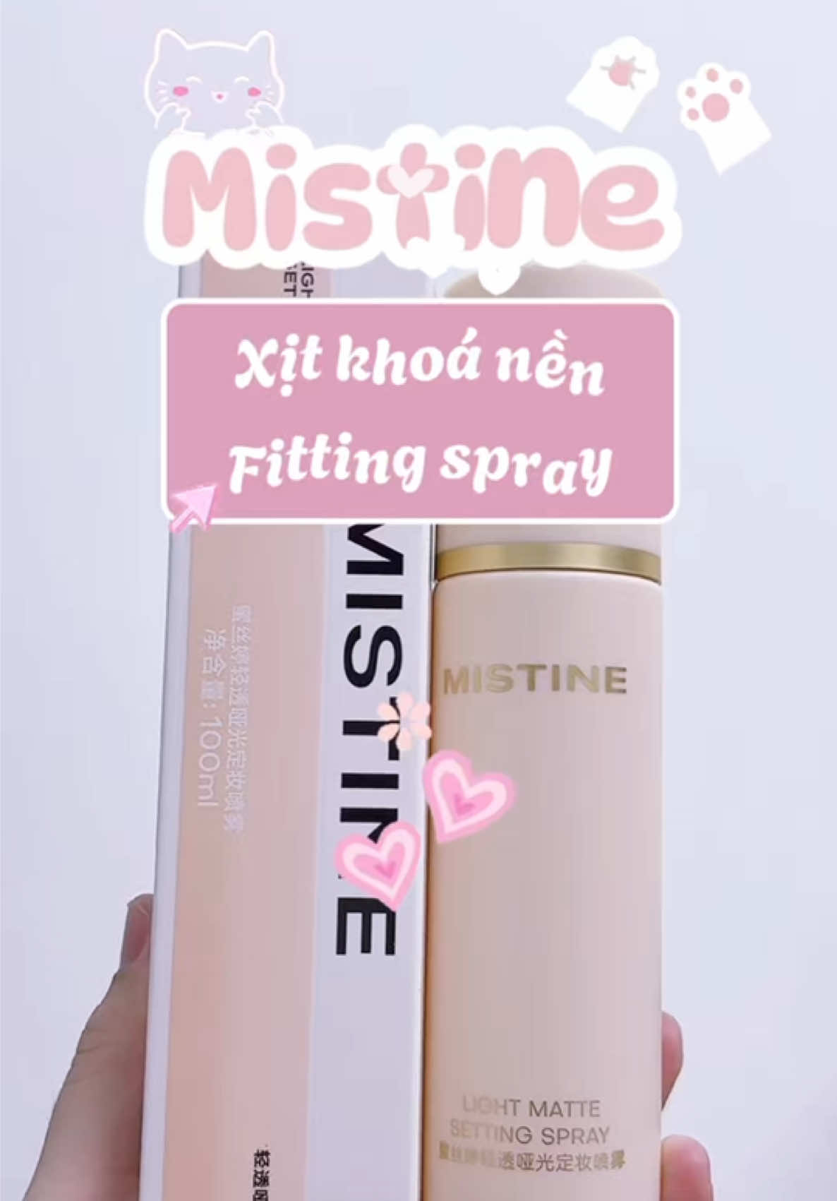 Xịt khoá nền fitting spray Mistine #mistinevn #mistine #xitkhoanenmakeup #xitkhoanenmistine #fittingspray 