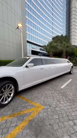 Limousine in Dubai - Chrysler pearl edition 🤍 #lasvegaslimodxb #trending #dubai #foryoupage #tiktok  