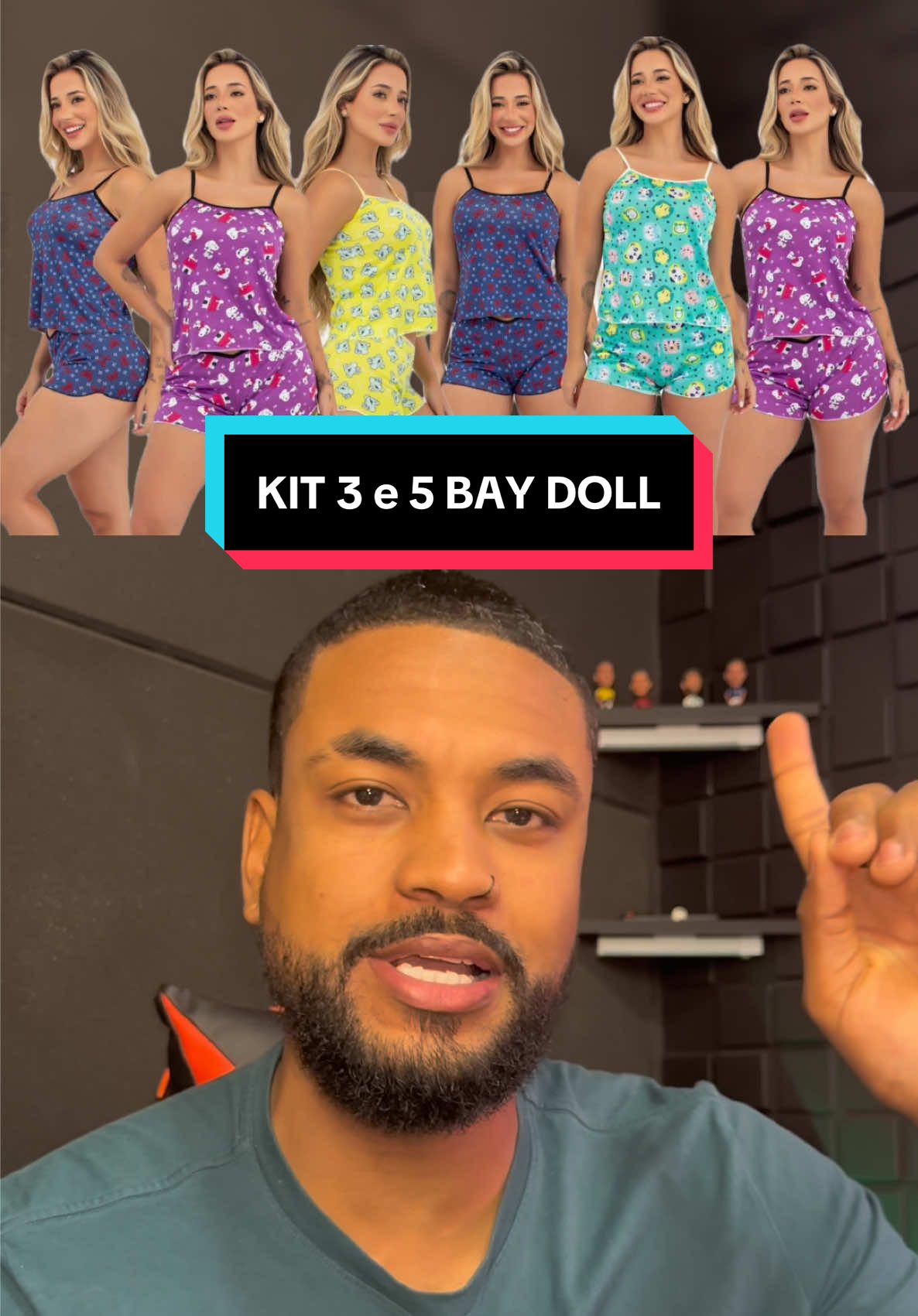 Kit 3 e 5 Baby Doll Feminino. _________ #babydoll #babydolls #pijama #roupadedormir #kitbabydoll 