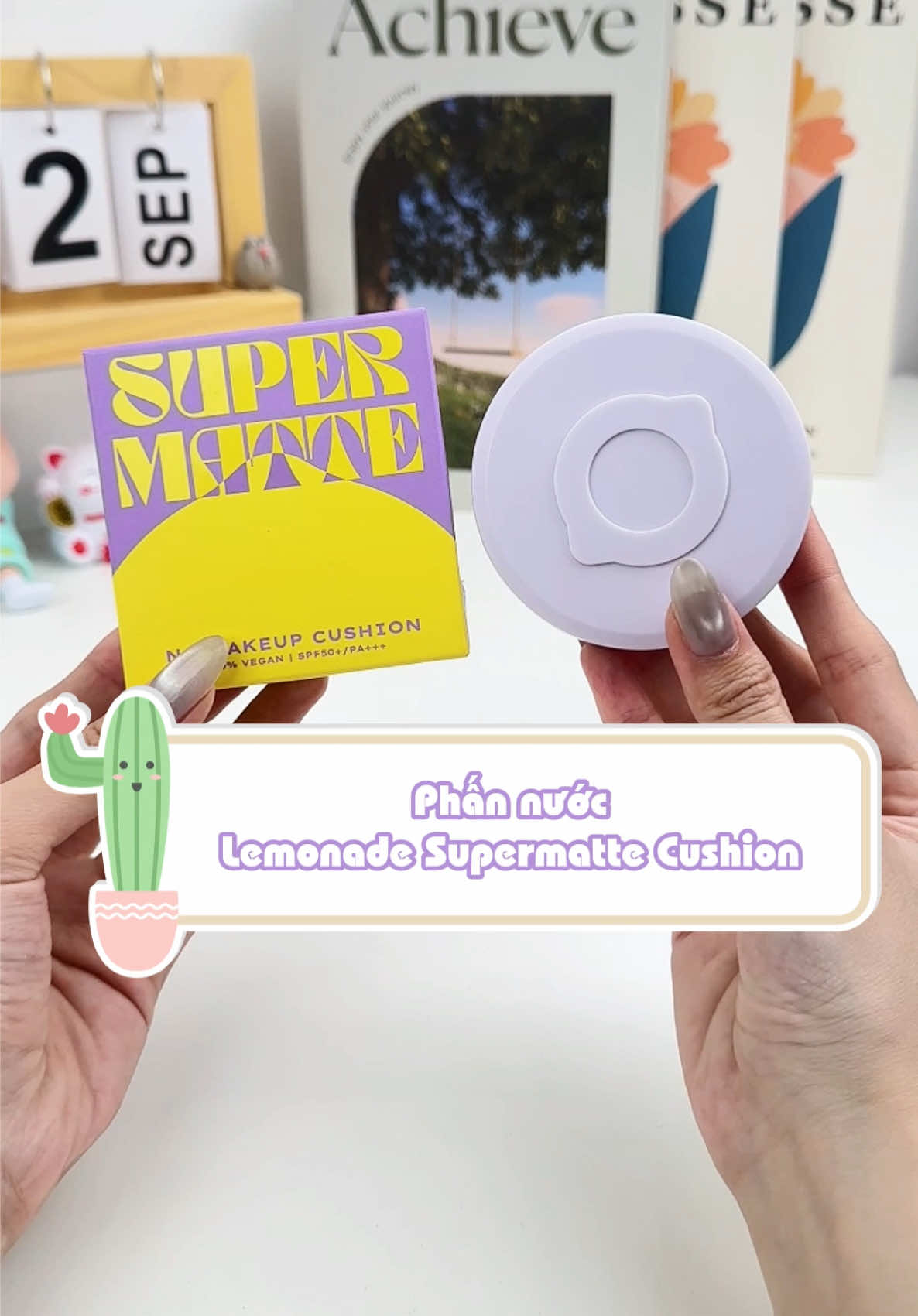 Phấn nước mỏng nhẹ kiềm dầu thuần chay chống nắng Lemonade SuperMatte No Makeup Cushion ##unboxing##tapxaykenh##lemonade##cushion