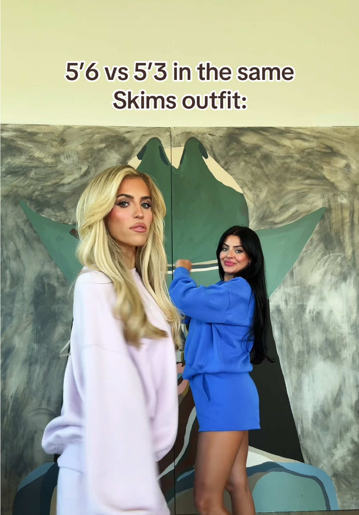 Quick question why does no one believe that I’m 5’6?! Even my own mom 🤣 #OOTD #skims #lounge #BestFriends #fashiontiktok @Baybodd 