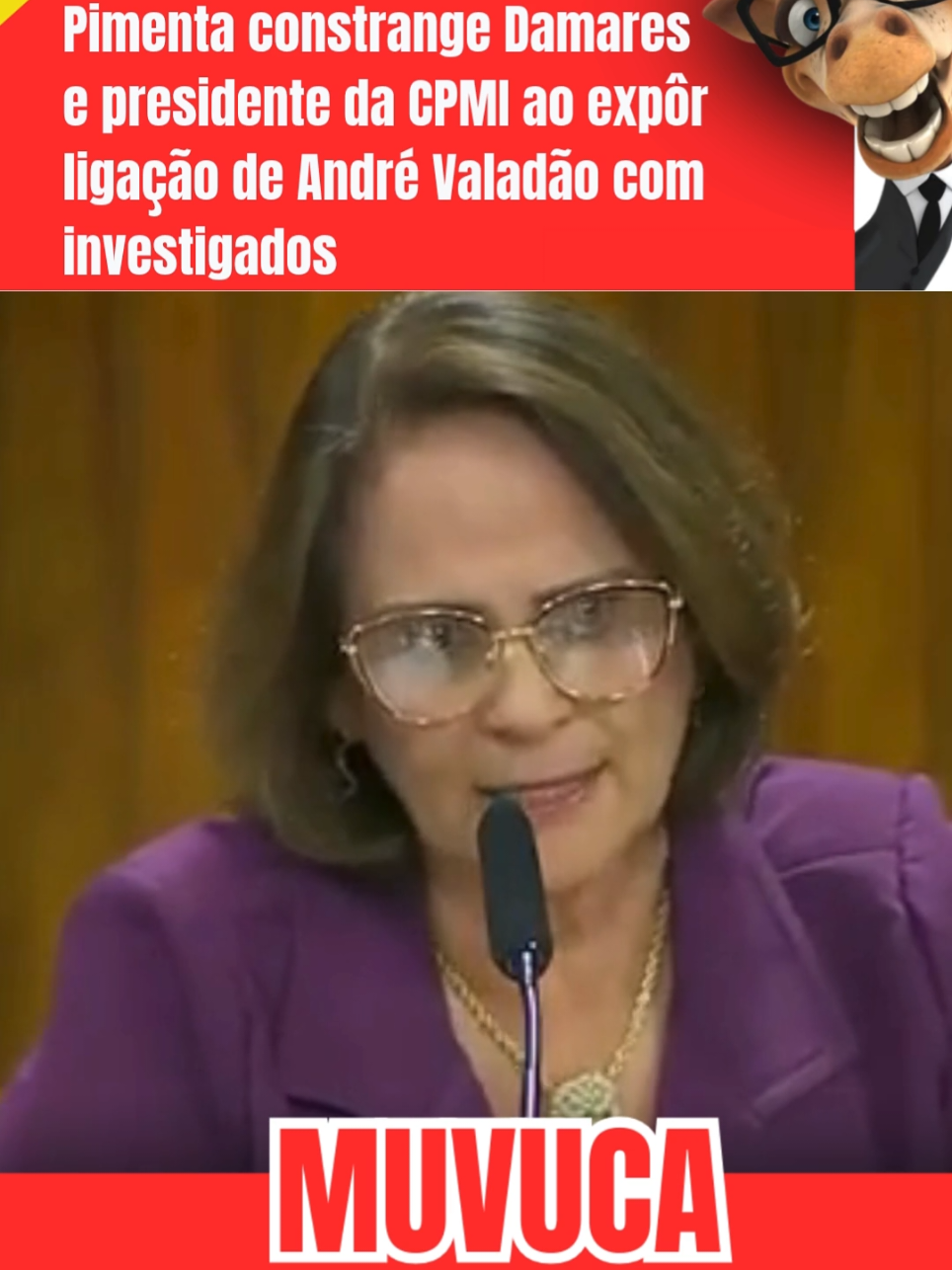 Pimenta constrange Damares e presidente da CPMI ao expor ligação de André Valadares com investigados. #muvucabrasil 