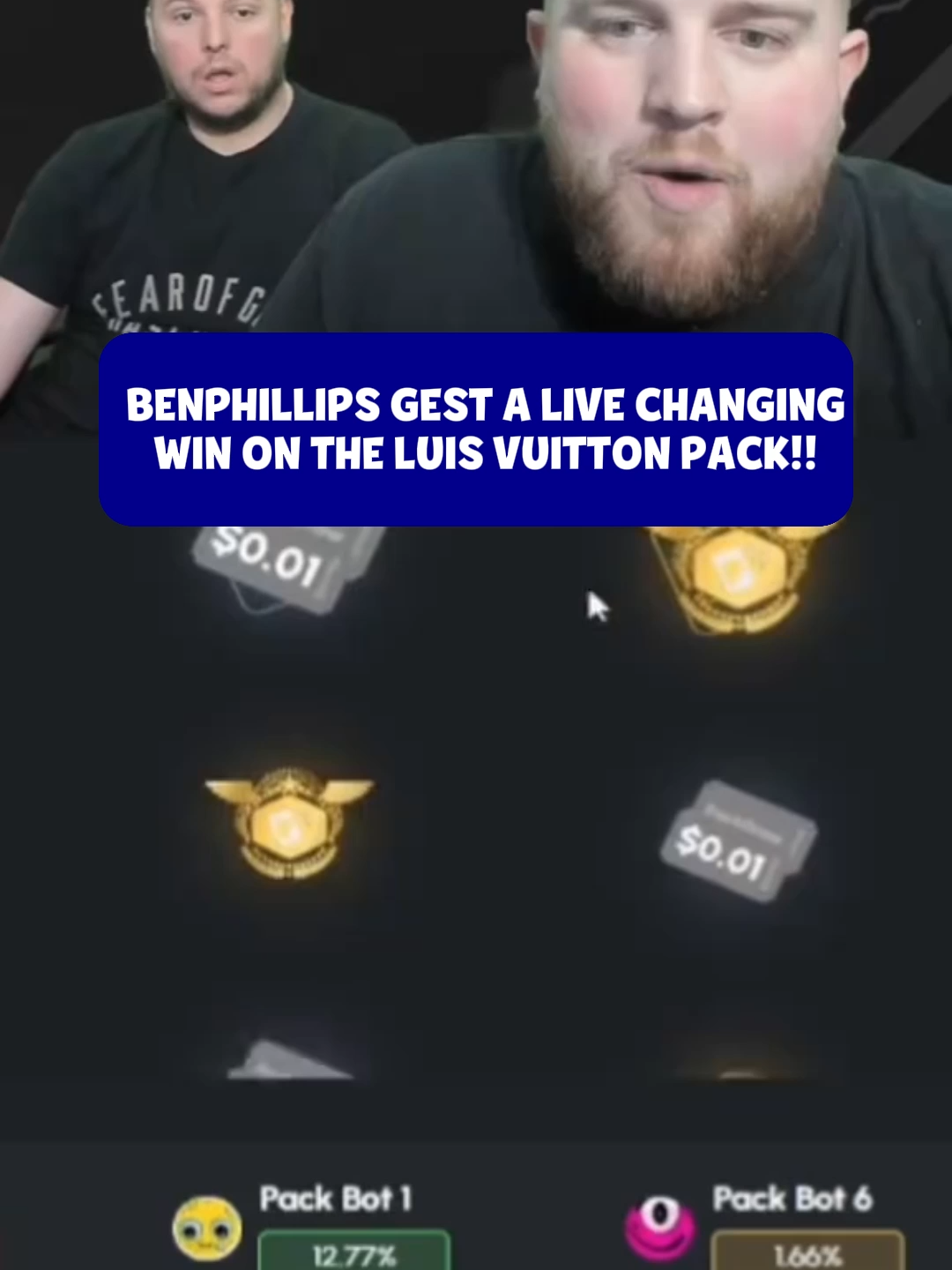 BENPHILLIPS GEST A LIVE CHANGING WIN ON THE LUIS VUITTON PACK!!