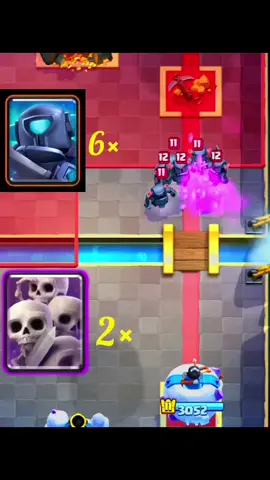 6 Mini pekka vs 2× skeleton army #clashroyale #clashroyalmemes #ternding #vairal #clashroyaledaily 