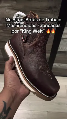 Grab your pair of Work Boots today in our Tik Tok Shop! 🐂 Proudly made in Mexico! 🇲🇽  Shipping available in the USA  #kingwelt #botasvaqueras #botasdetrabajo #botines #cowboyboots #westernboots #cowboy #western #work #workboots #viralvideo #viraltiktok #frypgシ #foryoupage #tiktokshop #tiktok 