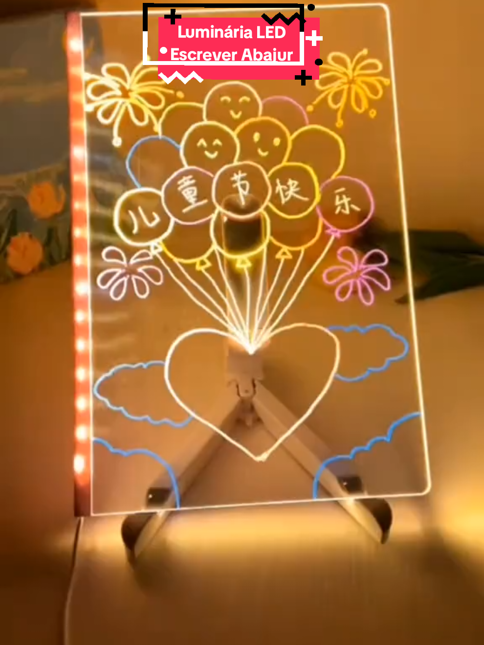 Luminária LED Escrever Abajur  #luminária #led #tiktokshop #fpy 