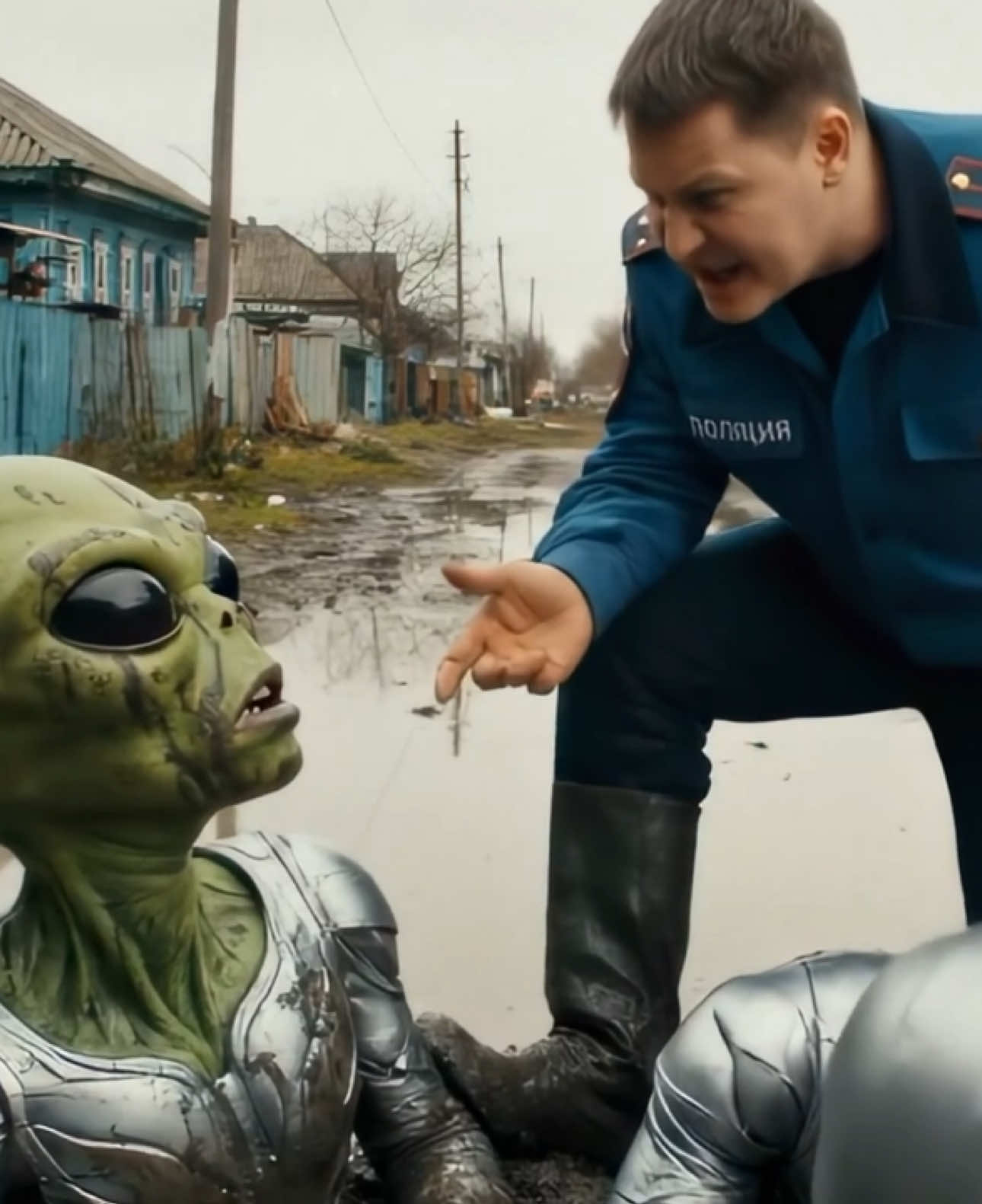 Пришельцы в России 🤯👽  От далеких звезд до бескрайних полей – их космический корабль приземлился там, где его никто не ждал! Что ждет инопланетных гостей в российской глубинке?  Это то, чего вы точно не ожидали! 🚀😂 #Пришельцы #НЛО #Россия #юмор #fh_production 