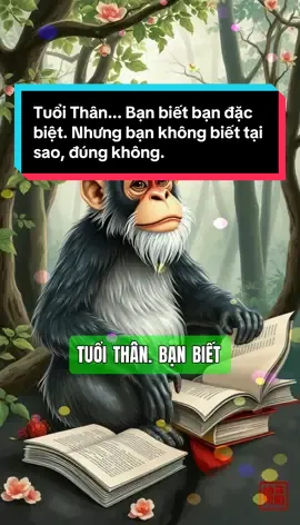 Tuổi Thân... Bạn biết bạn đặc biệt. Nhưng bạn không biết tại sao, đúng không.
