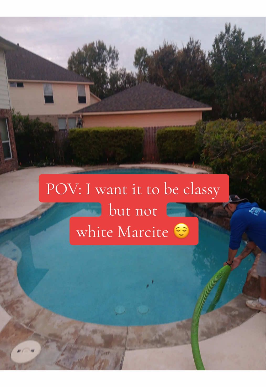 POV: I want it to be classy  but not white Marcite 😌 Pool builder: @d&ninteriors Comment which color: White Marcite  Ivory Mist Sky Blue Treasure Tourmaline  #swimmingpool #viralvideo #bluecollar #satisfying #asmr 