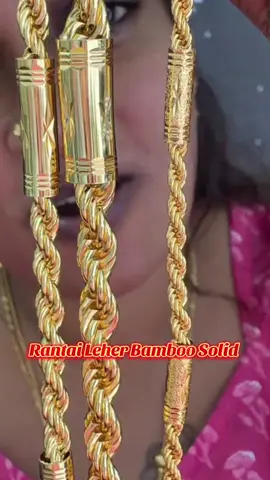 Rantai Leher Tebu Pintal 8MM 24k✅#sailakshmi #wow #TikTokShop #affiliatemarketing #goldplatedjewellery 