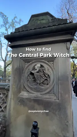 Central Park has its own witch! Did you know she was there? #explorenycfree #centralpark #centralparknyc #bethesdafountain #nycparks   