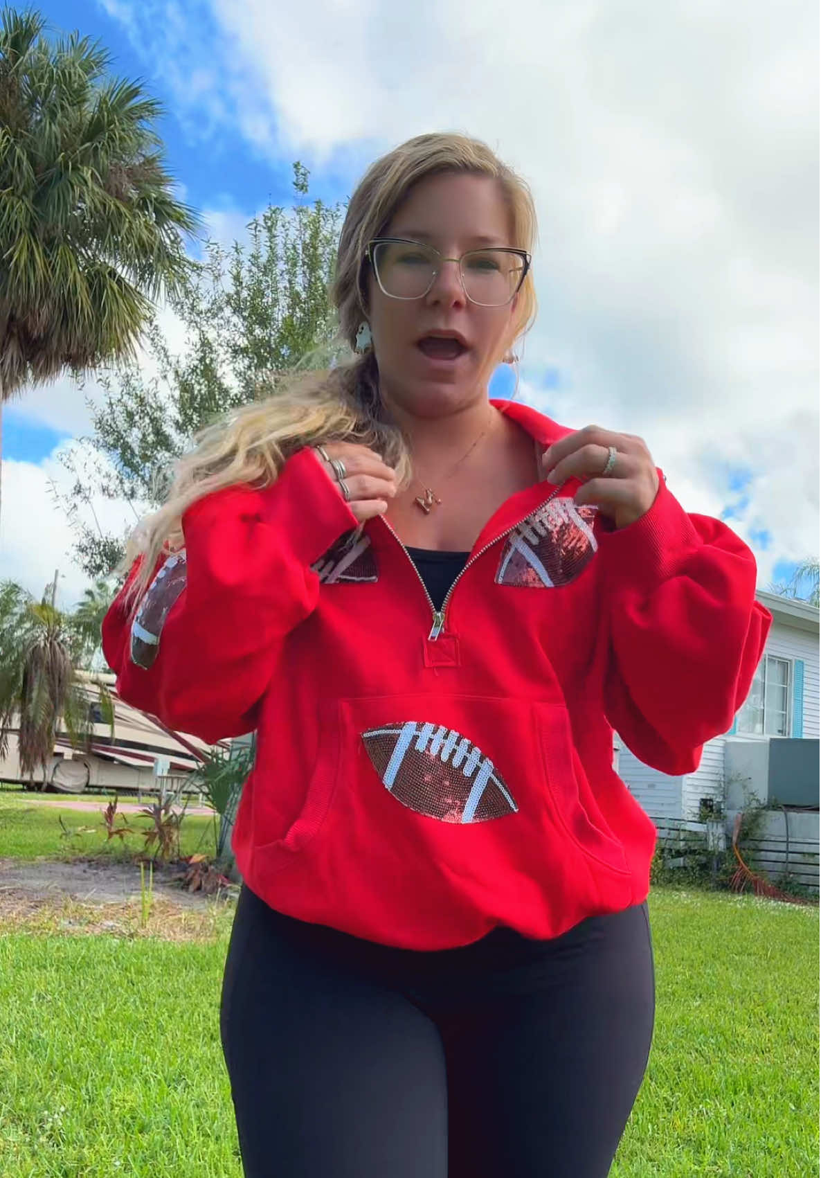 Football season is right around the corner 🏈 #footballjacket #footballseason #footballoutfit #tiktokshopfalldealsforyou #falldealsforyou 