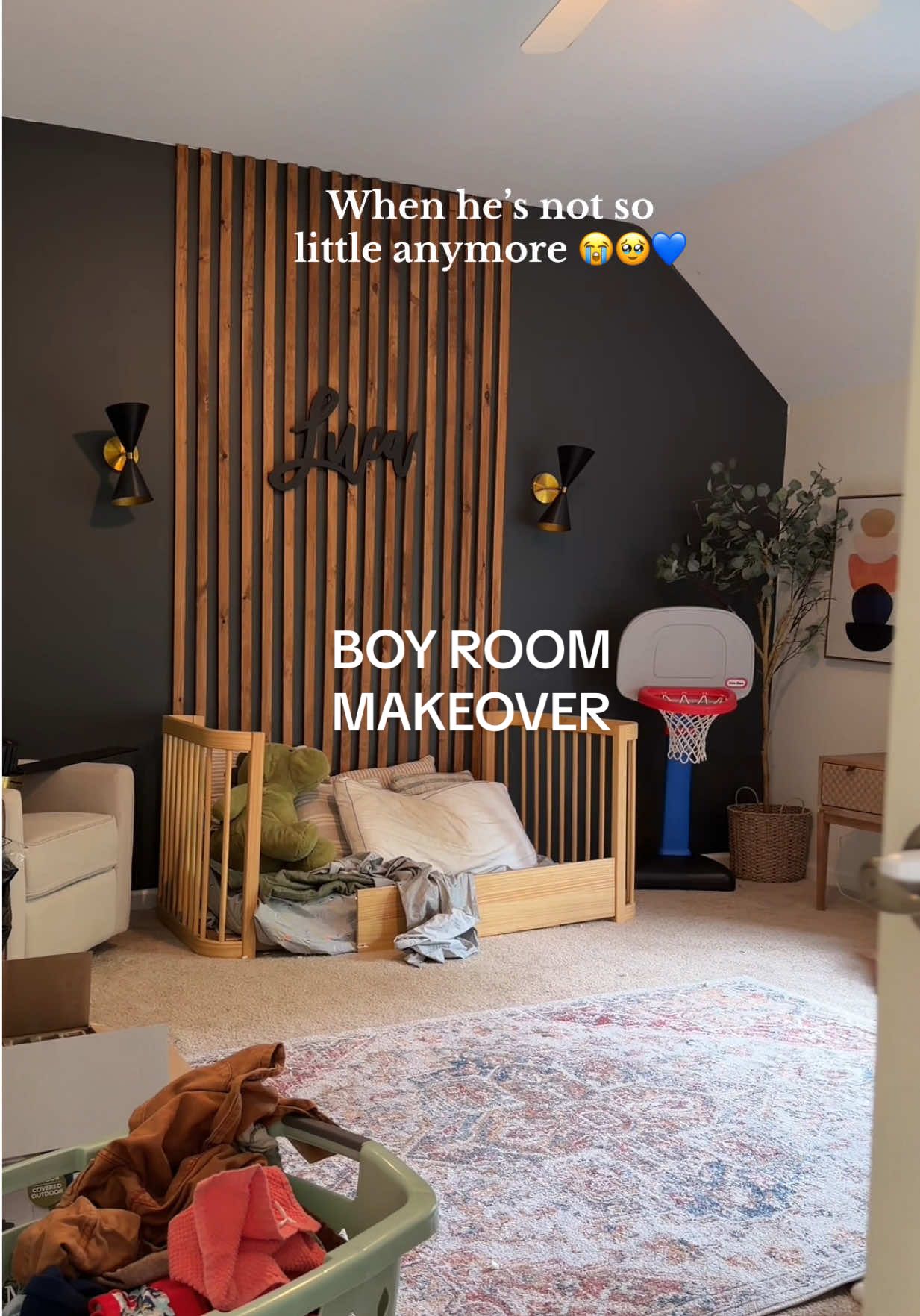I think I cried more on this flip than I’ve ever cried in my life. 😭 #boymom #boymomlife #toddlerroom #DIY #MomsofTikTok 