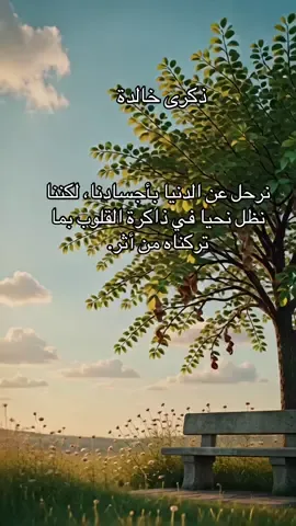 نرحل عن الدنيا بأجسادنا، لكننا نظل نحيا في ذاكرة القلوب بما تركناه من أثر.#همسة❤️الروح 
