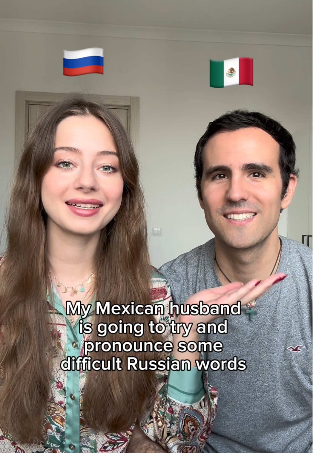 Russian language is not so easy, I respect all who try to learn it 😂 #russian #mexico #internationalcouple 