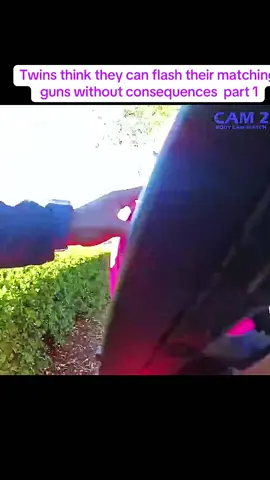 Twins think they can flash their matching  guns without consequences  part 1#cops#tiktokus #police # 