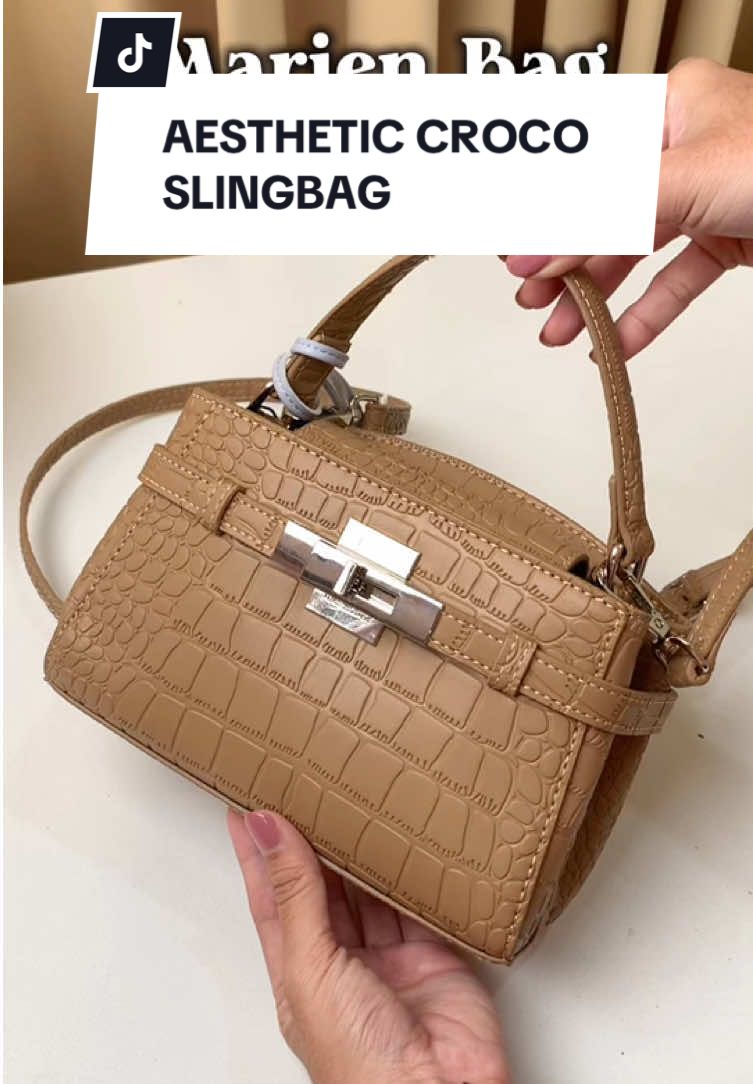 New launching!!✨🎀  Aesthetic croco slingbag Marien Bag Jims Honey😍 Grab it yours! #marienbagjimshoney  #Jimshoneysurabayastore  #PromoGuncang1010 #GajianSale -orv 