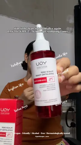 DAY 4 with Y.O.U 7% Acid Deep Exfoliating toner. skin tight, bright and feeling right!! #skincarewithme #glowyskingoals #YOUskincare #GlowUpWithMe #healingskinjourney 