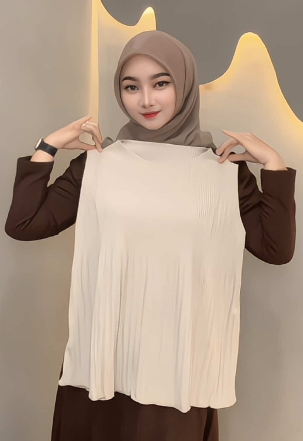 Inner cakep bagus banget kalau di mix pake cardigan 🔥😍  #atasanplisket #innerplisket #plisket 