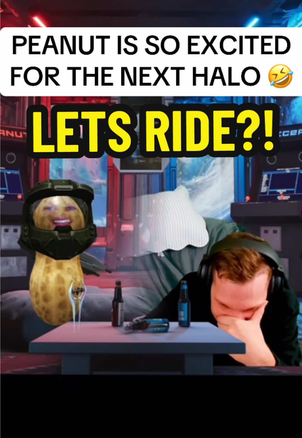 Peanut and officer are totally ready for the next halo installment today 😭🤣 are you ready?! 🎬twitch.tv/theburntpeanut @theburntpeanut #theburntpeanutclip #theburntpeanut #theburntpeanutclips #fyp #peanut    