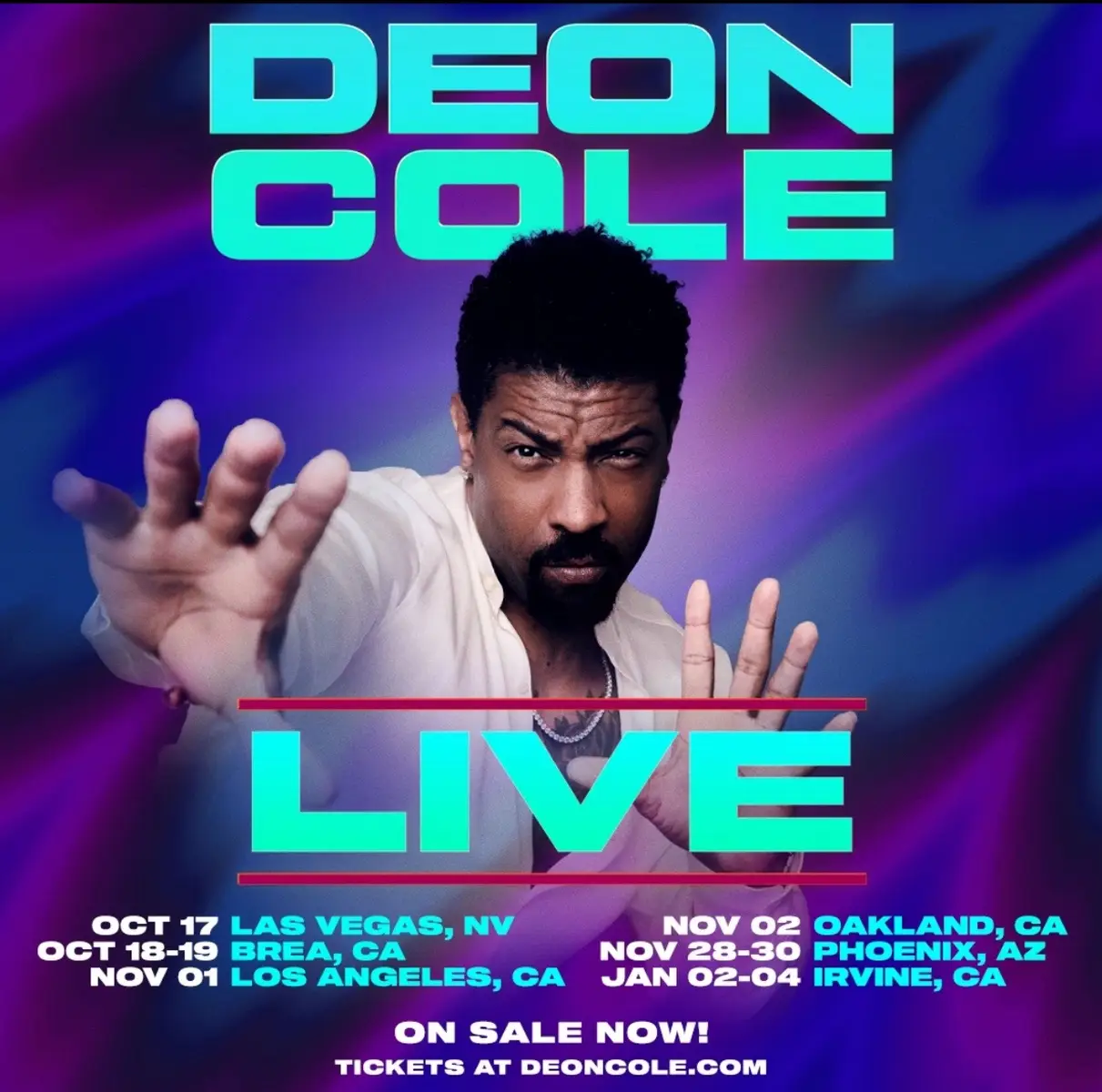 LA PULL UP TONIGHT AT THE IMPROV! VEGAS SEE YOU ON THE 17th AND BREA SEE U 18th and 19th! LA NOV 1 AS WELL! Tickets at www.deoncole.com 
