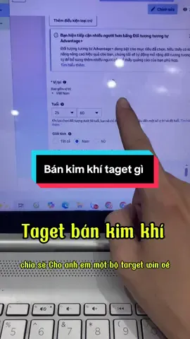 Taget win bán kim khí máy móc trang thiết bị #changtraimarketing #quangcaofacebookhieuqua #banhang #banhangonline #kinhdoanhonline 