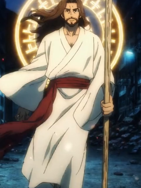 Jesus putting the work #ai #anime #sora2