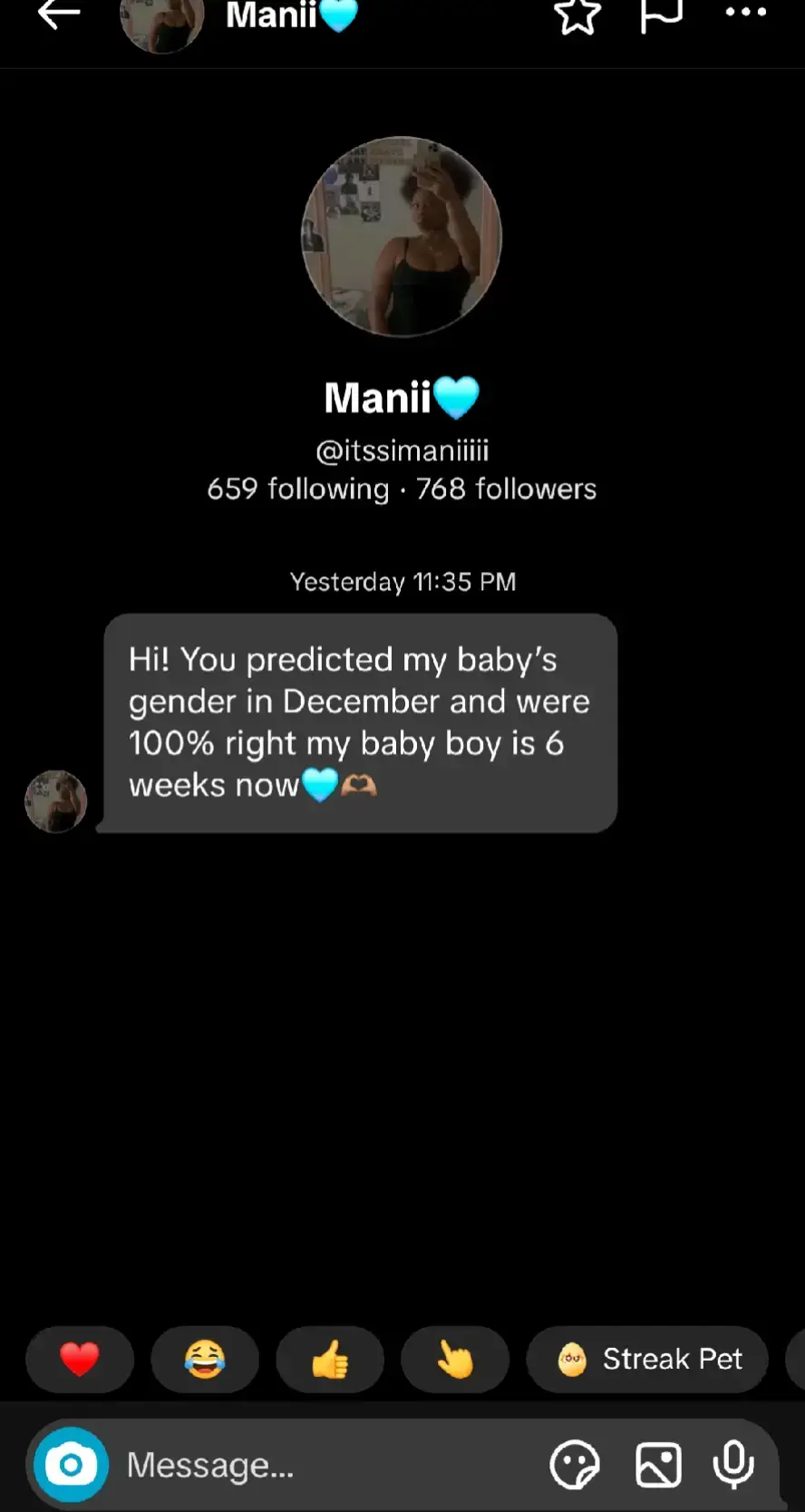 congrats to this beautiful momma on her baby boy 🖤 #predictions #fertility #tarotreader #tarotreading #livetarot 