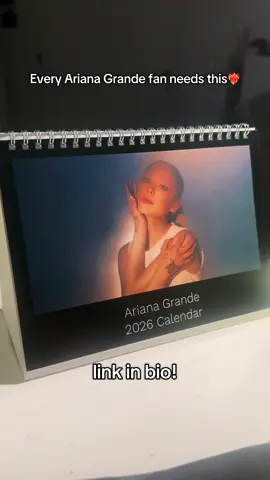 link in bio to purchase our Ariana Grande 2026 calendar!  #ariana #arianagrande #arianagrandemerch #arianagrandesongs #calendar 
