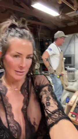 Who doesn’t love watching a man wood work? #woodworking #pjs #woodwork 