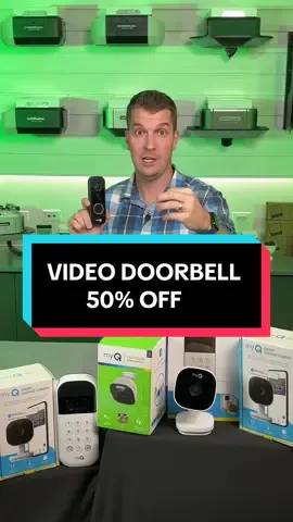Take advantage of our myQ Smart Video Doorbell at 50% OFF! This deal won’t last long #myq #smarthometechnology #videodoorbell #techdeals #smarthome 